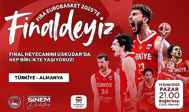 A Milli Basketbol Takımımızın Tarihi Mücadelesi Üsküdar’da kurulacak dev ekranda yayınlanacak