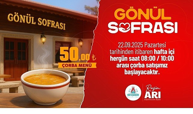 Nevşehir Gönül Sofrası’nda Çorba Hizmeti Başlıyor