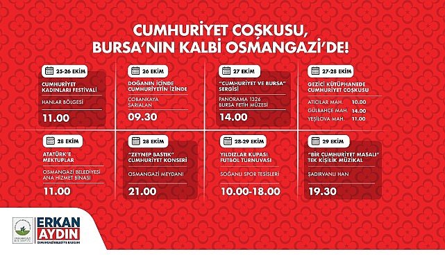 Bursa’nın Kalbinde Cumhuriyet Coşkusu Atacak