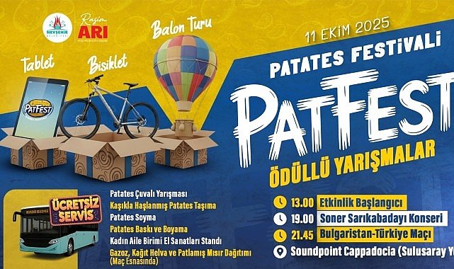 Patatesin Kalbi Nevşehir’de Patates Festivali