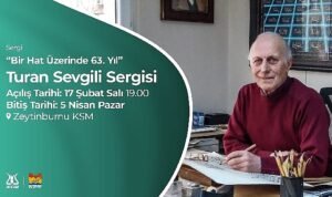Turan Sevgili’nin yeni hat sergisi, Zeytinburnu Kültür Sanat’ta!