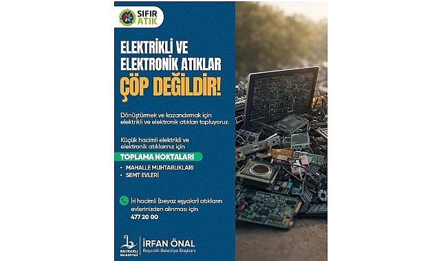 Bayraklı’da Elektronik Atıklar Çöpe Gitmiyor