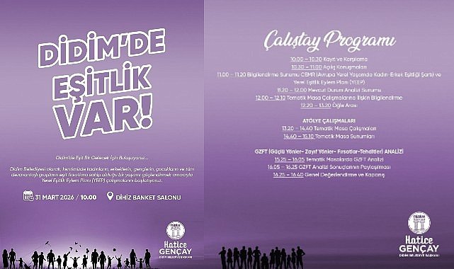 Didim’de Eşitlik Var, Didim Belediyesi Yerel Eşitlik Eylem Planı (YEEP) çalıştayı düzenleniyor