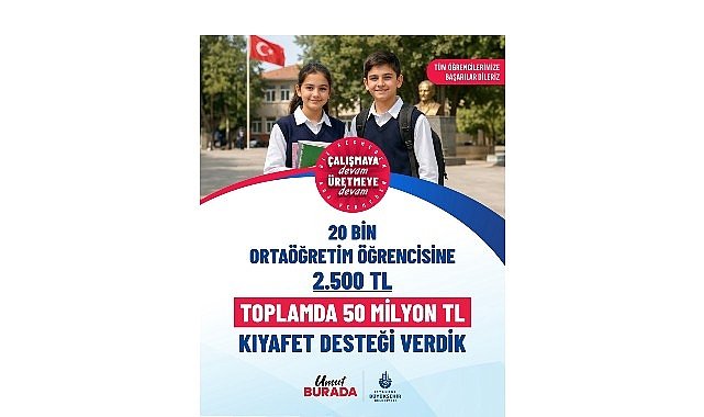 İBB’den 20 Bin Öğrenciye Kıyafet Yardımı