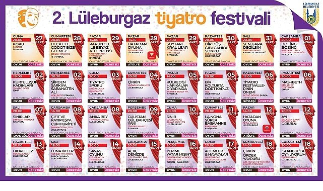 Lüleburgaz 2. Tiyatro Festivali başlıyor