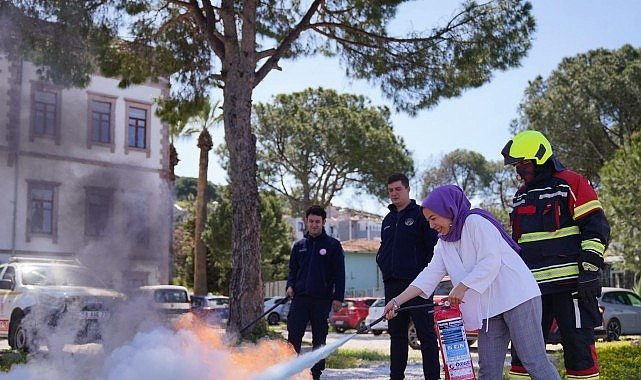 Olası yangınlara karşı tatbikat…