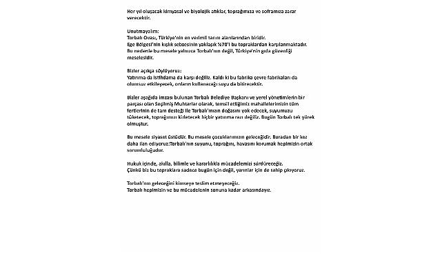 Torbalı’da Kağıt Fabrikasına Karşı Direniş Büyüyor:  60 Muhtar Tek Yürek Oldu