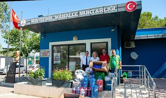 ‘Mavi Kapak’ kampanyasına muhtarlardan 550 kilogramlık destek