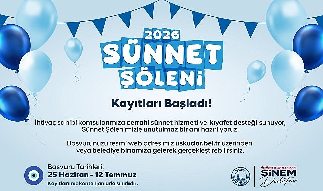 Üsküdar Belediyesi’nde 2026 Sünnet Şöleni İçin Kayıtlar Başladı
